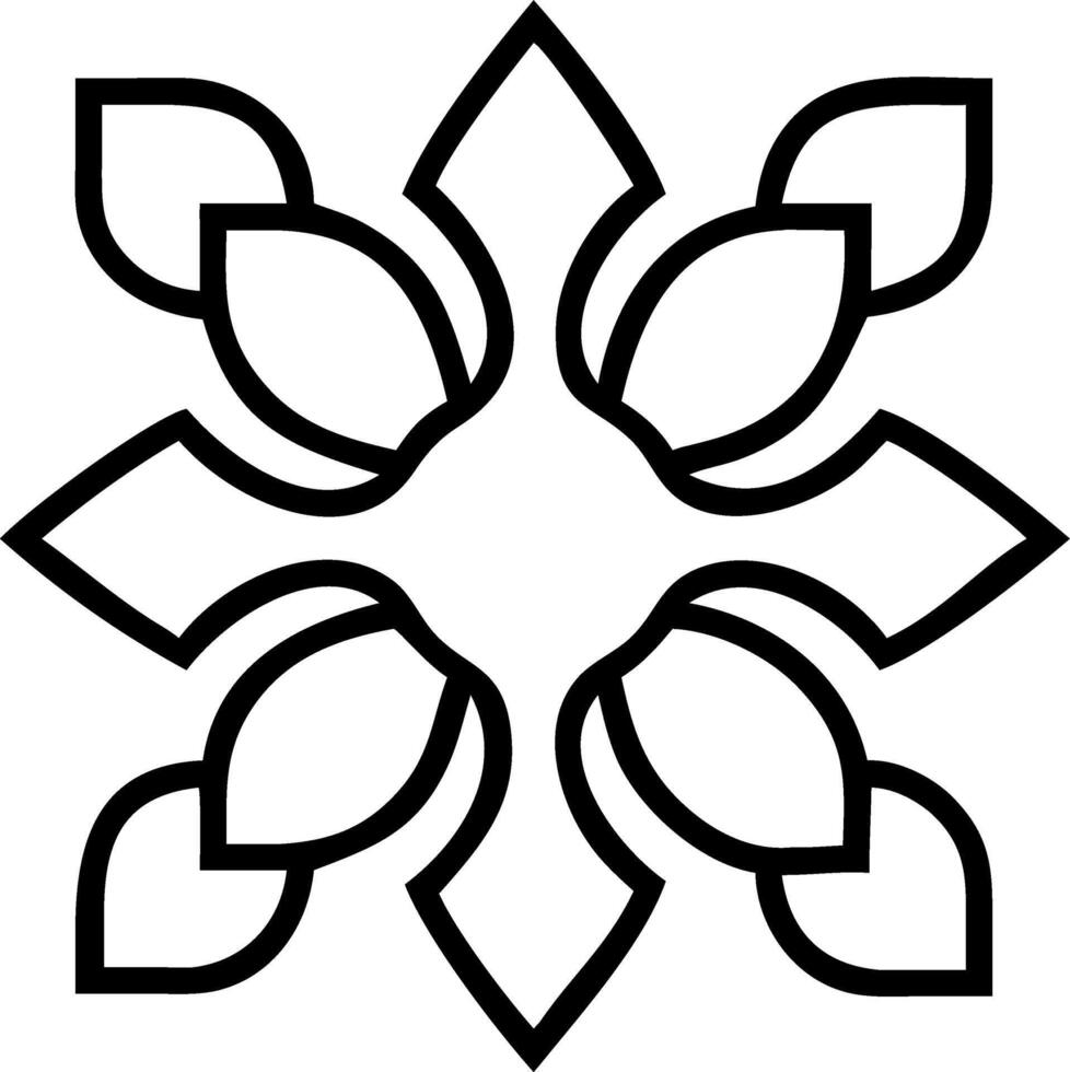 Art Deco garden flowers seamless tile pattern with geometric floral shapes and gold accents for luxurious interiors Set 7 vector