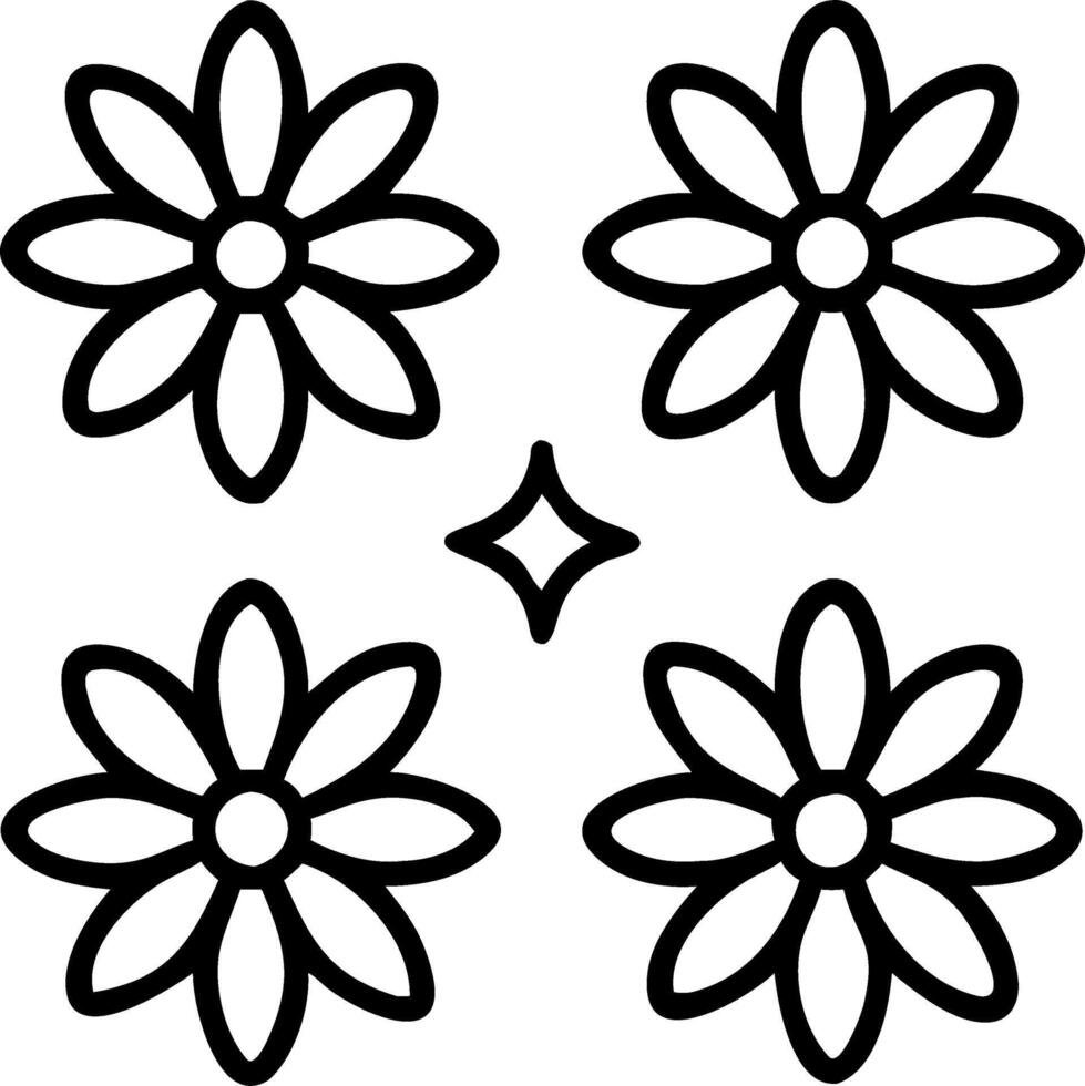 Art Deco daisy seamless tile pattern with symmetrical daisy motifs and gold accents for glamorous interiors Edition vector