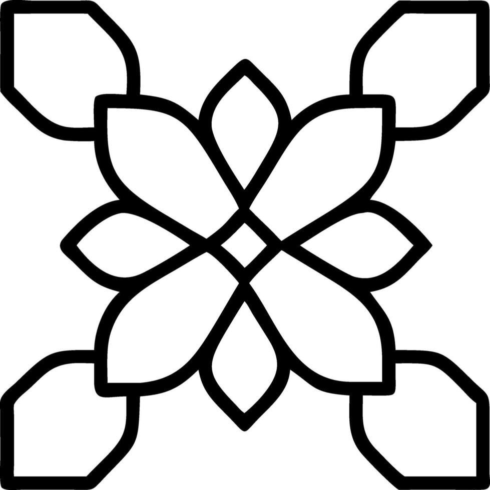 Art Deco garden flowers seamless tile pattern with geometric floral shapes and gold accents for luxurious interiors Set 3 vector