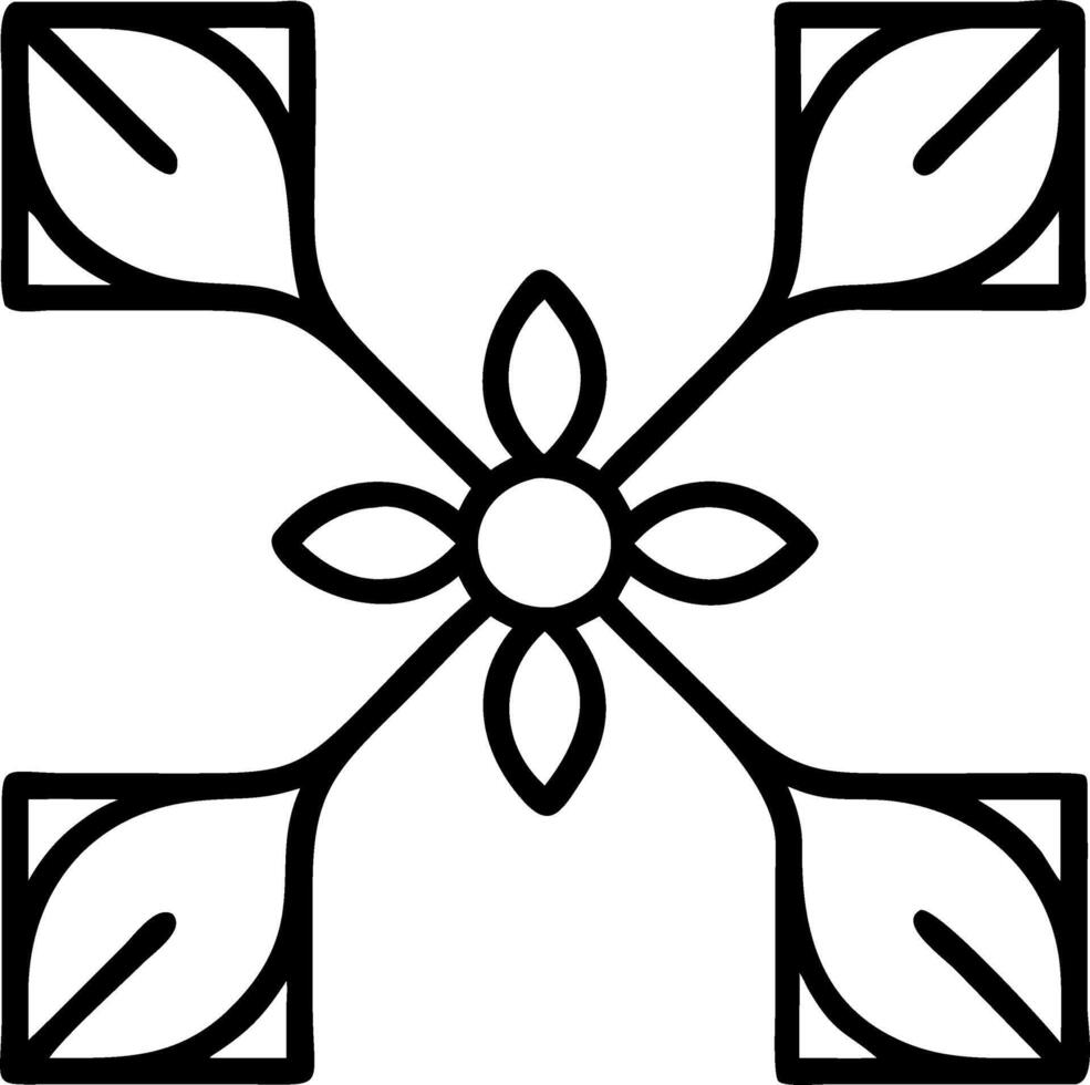 Art Deco garden flowers seamless tile pattern with geometric floral shapes and gold accents for luxurious interiors Set 5 vector