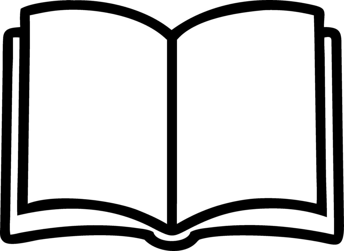 An empty open book with clean white pages inviting imagination vector