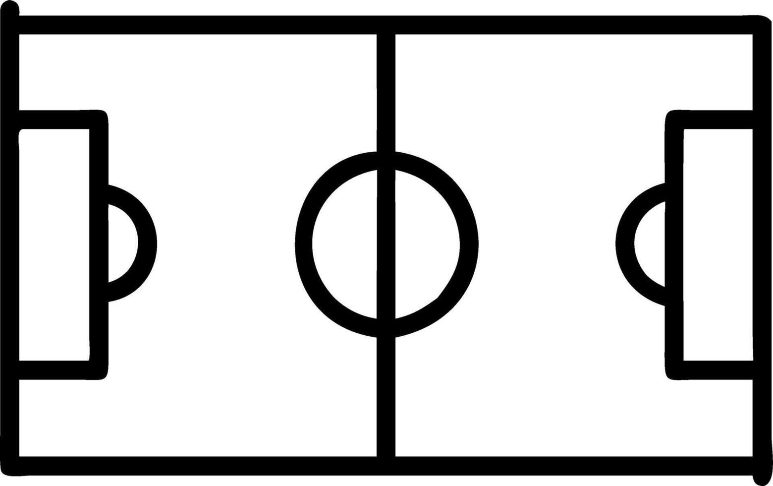 Aerial view of empty soccer field with freshly mowed grass and clear field markings ideal for competitive matches vector