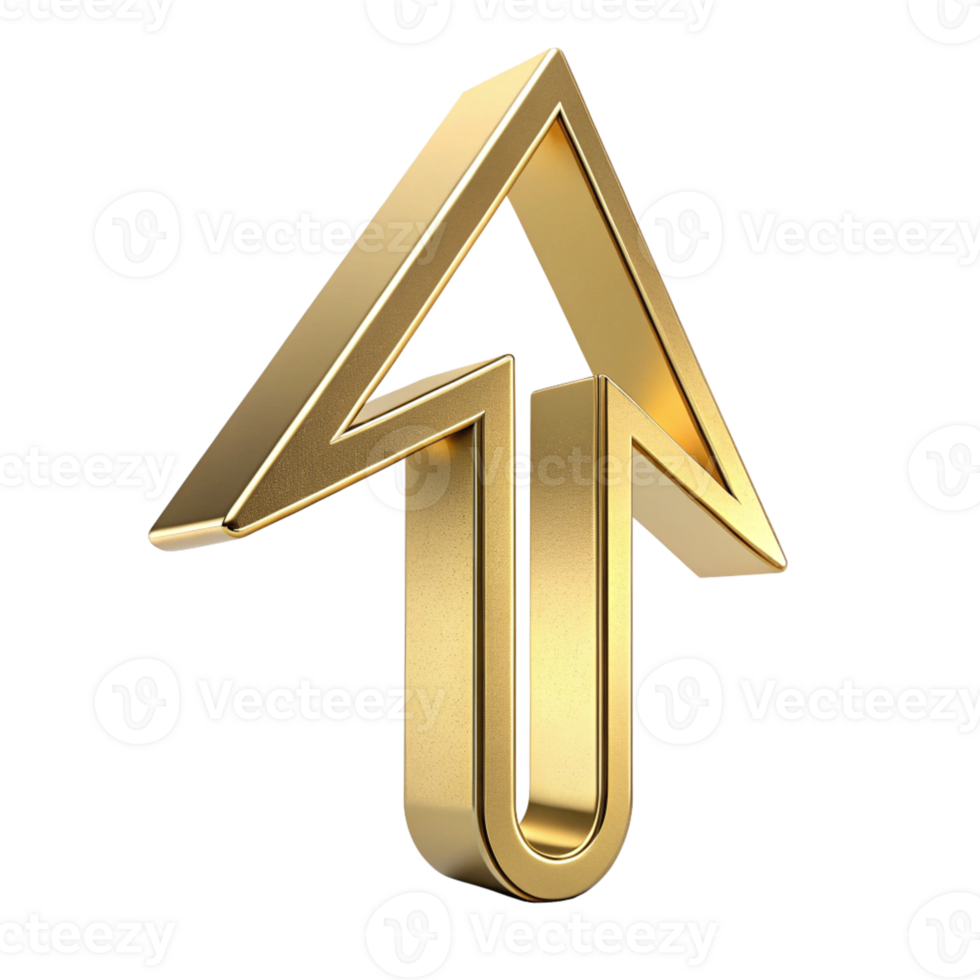 Luxurious Gold Arrow for Web and Apps png