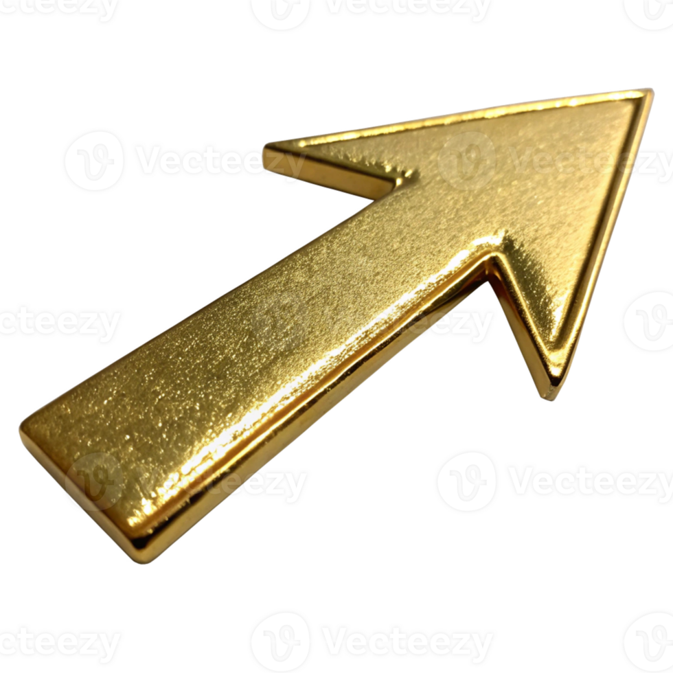 Elegant Golden Arrow Icon Design png