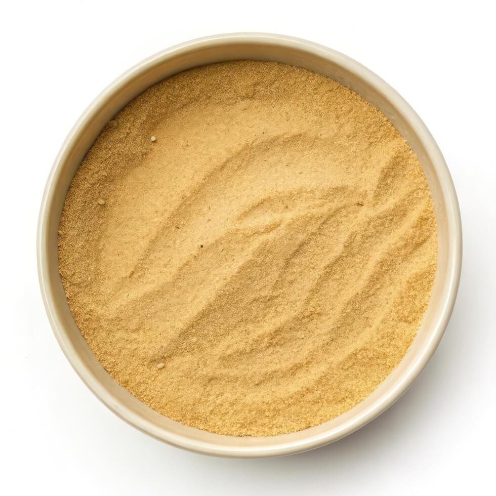 Top View of Brown Sugar in a Bowl photo