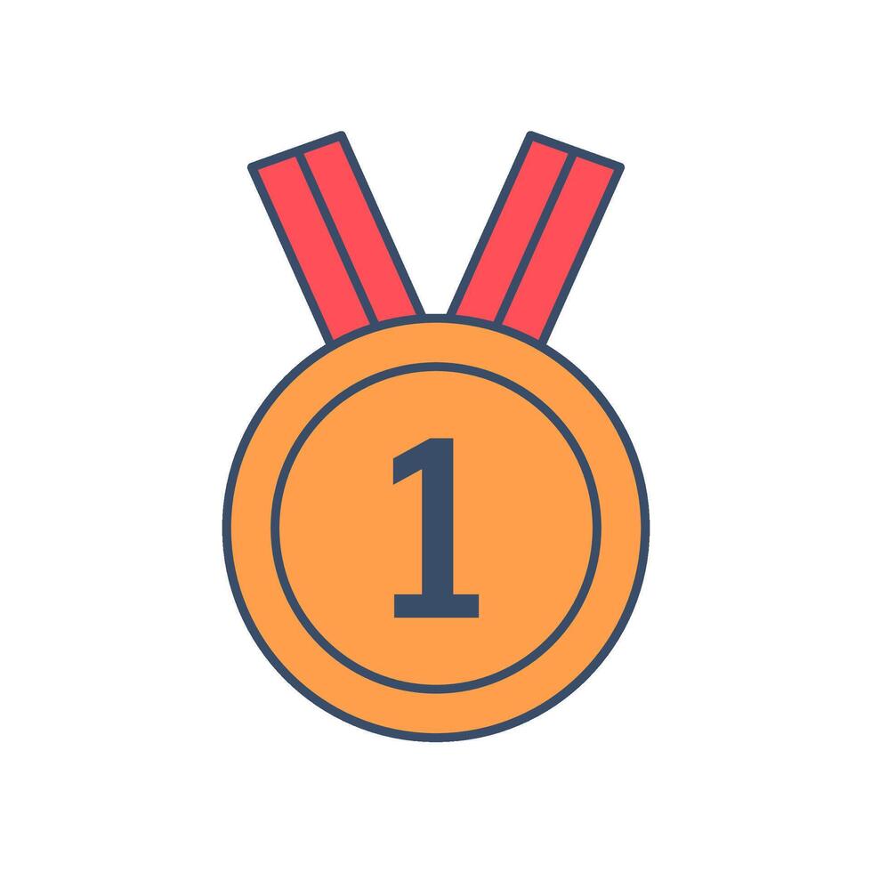 First place icon isolated on white background. vector