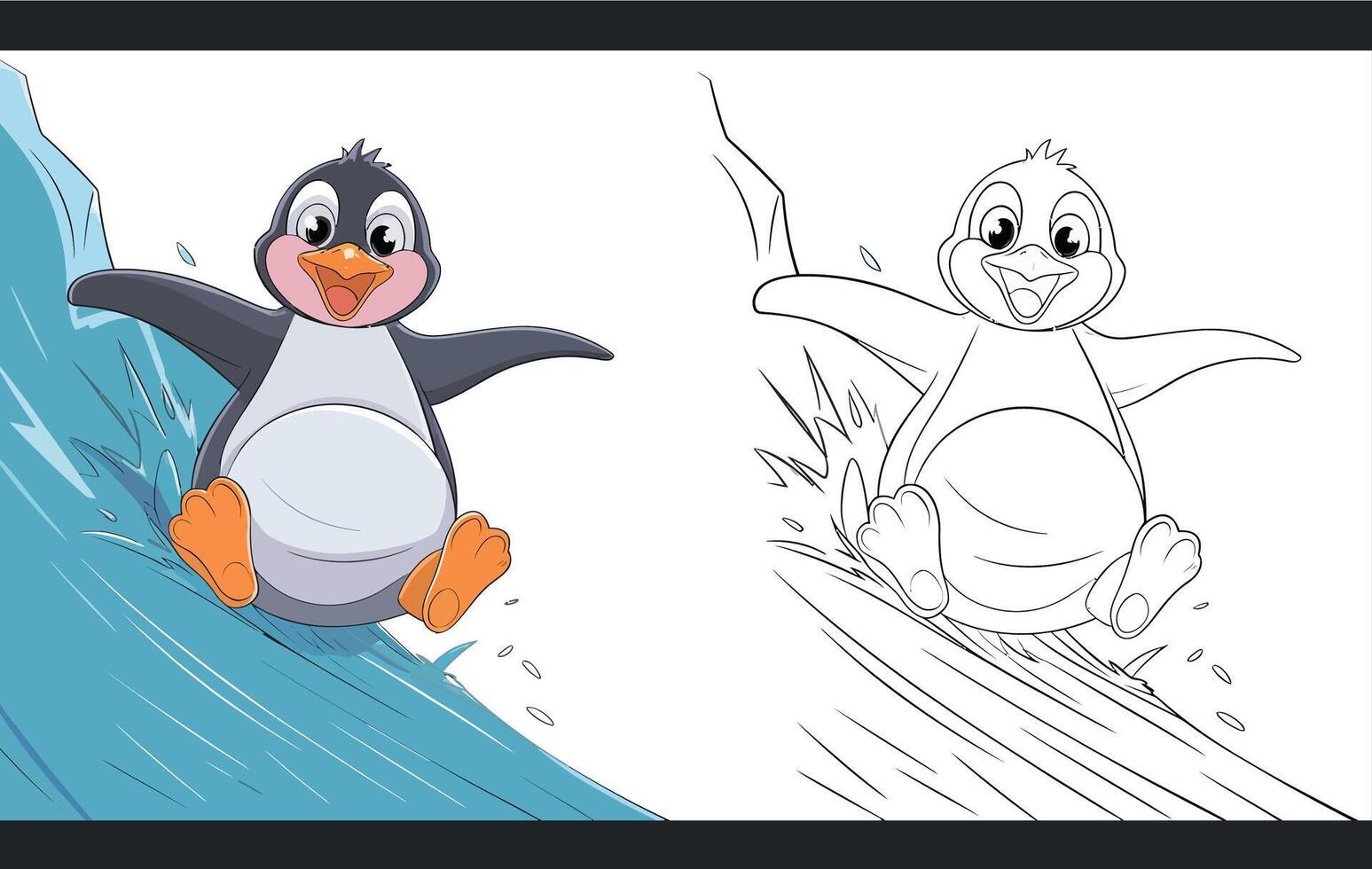 Penguin surfing on the wave vector