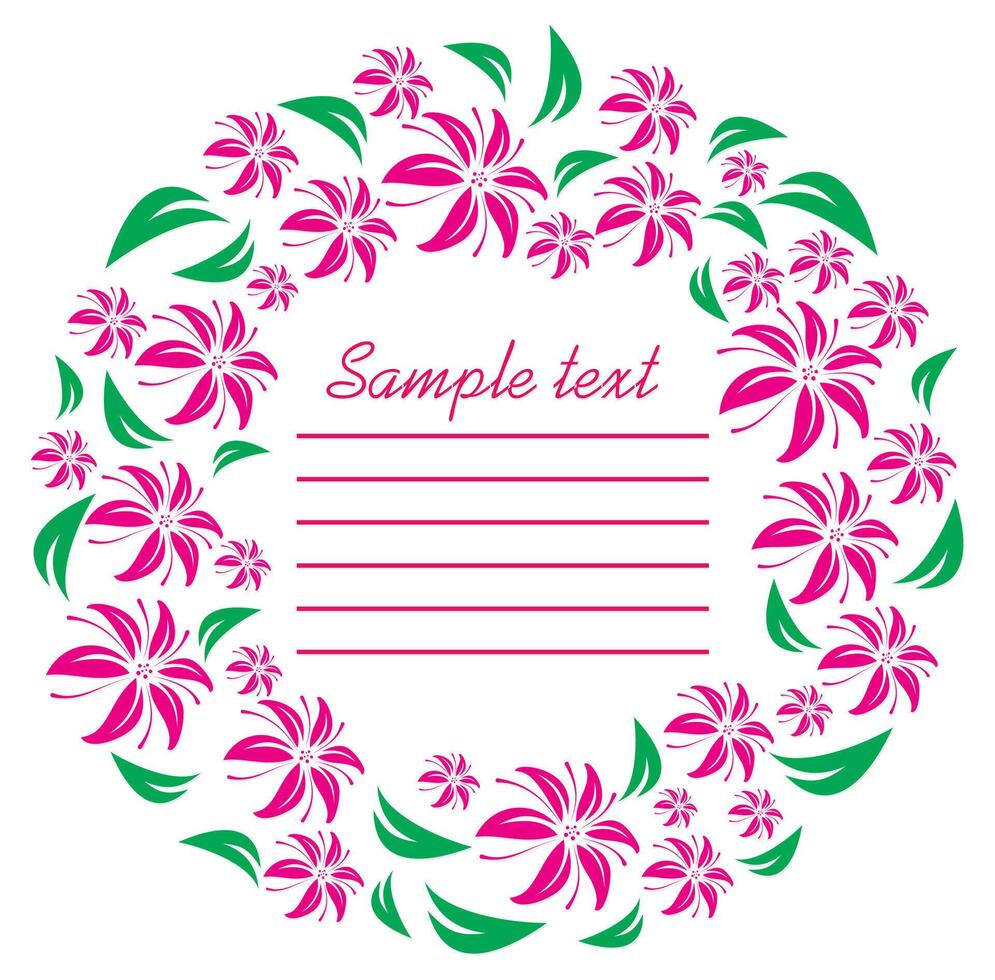 Frame with flowers. vector