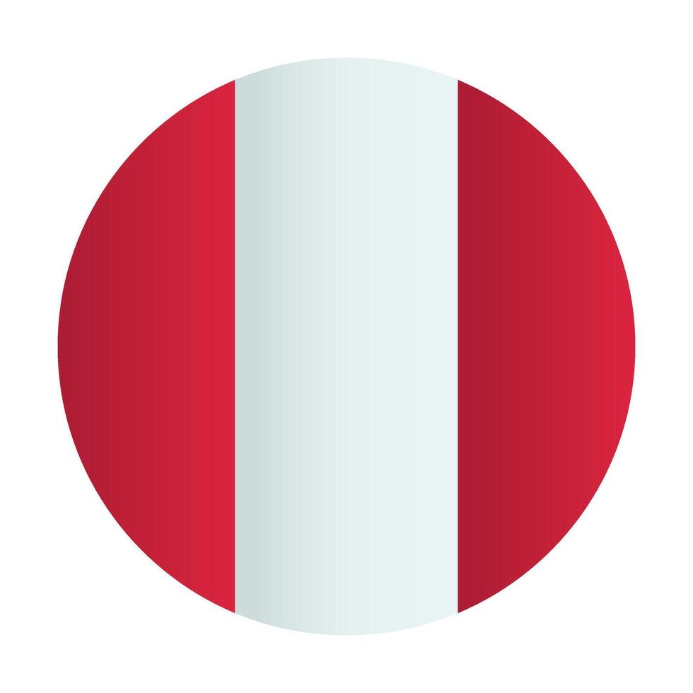 National flag Peru in circle vector
