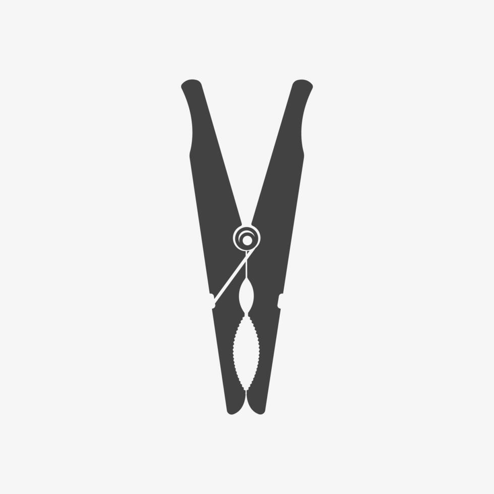 Clothes peg black icon illustration vector