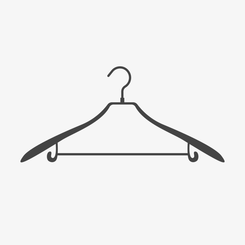 Decorative Hanger Black Icon. illustration on white background vector