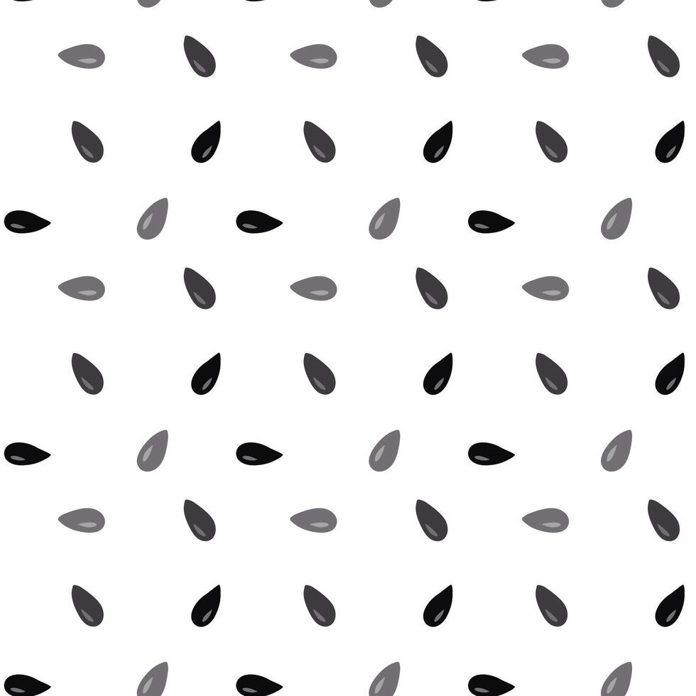 Sesame seeds pattern. Black and white print of Pile sesame. Polka dots texture. abstract illustration vector