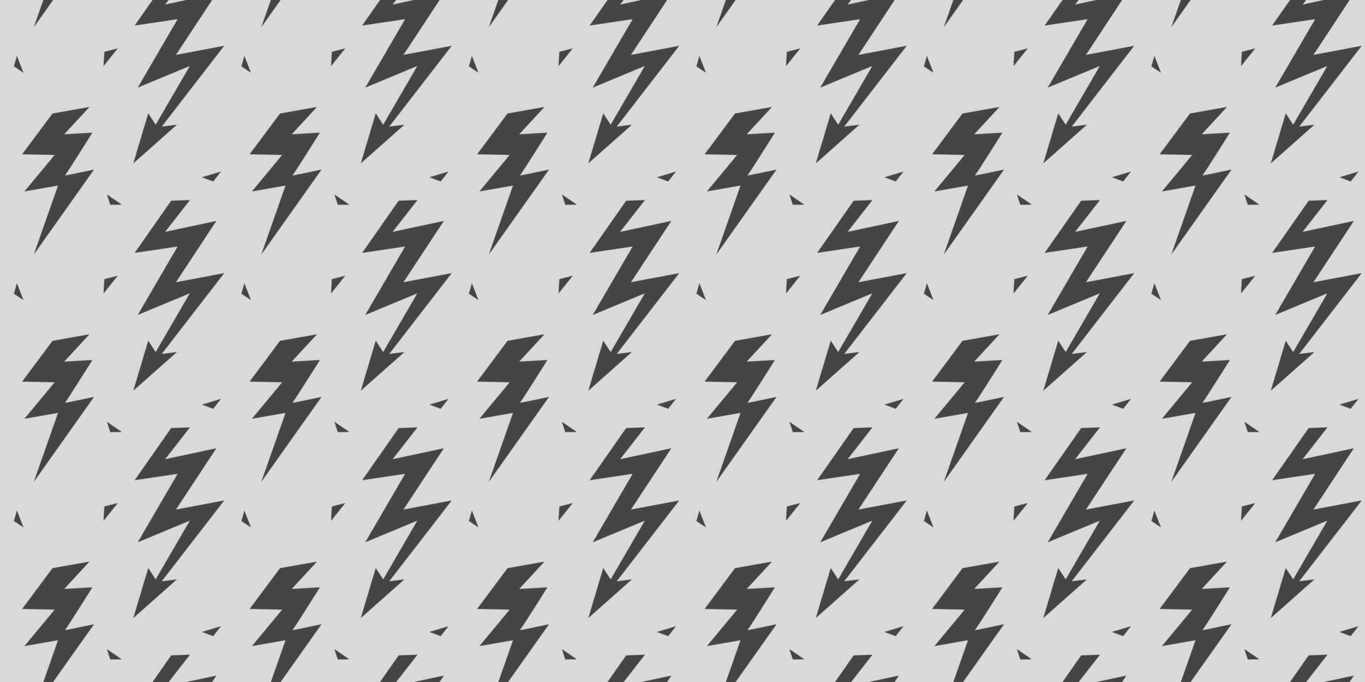 Abstract thunder background. Lightning bolt pattern. Black and white seamless print vector