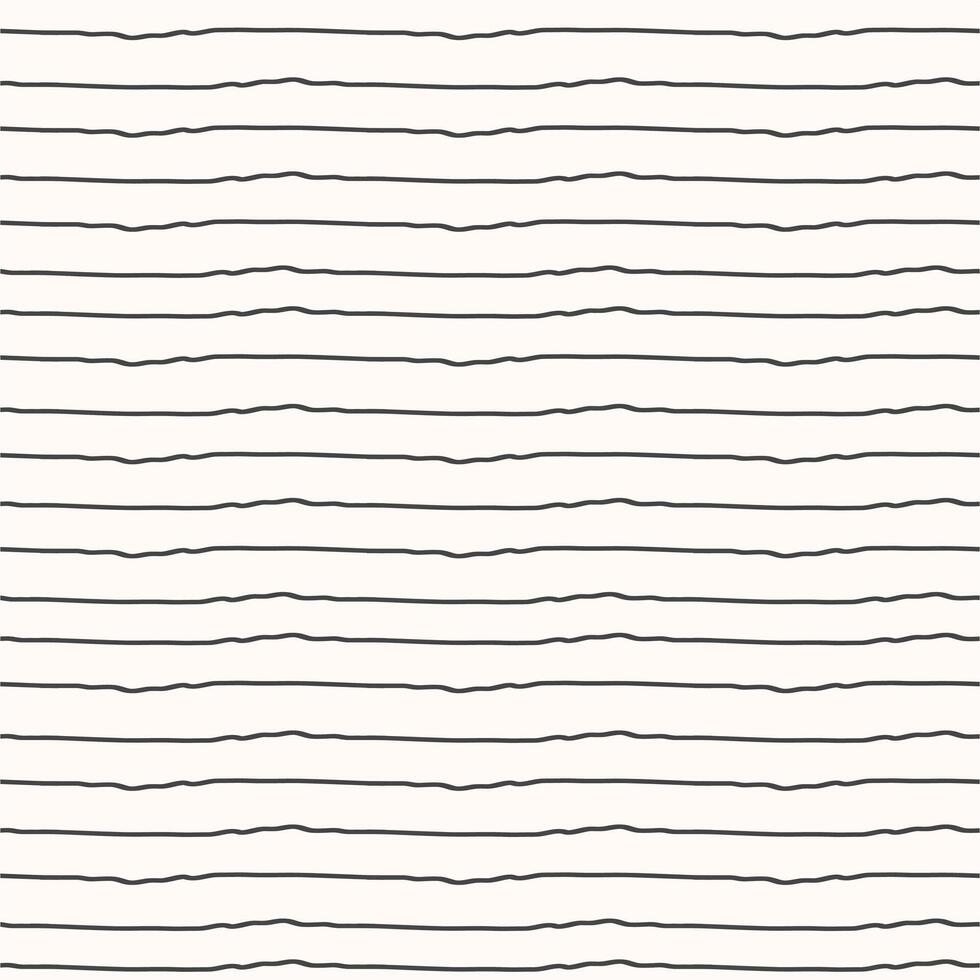 Abstract hand drawn stripes seamless pattern. Sheet paper notebook vector