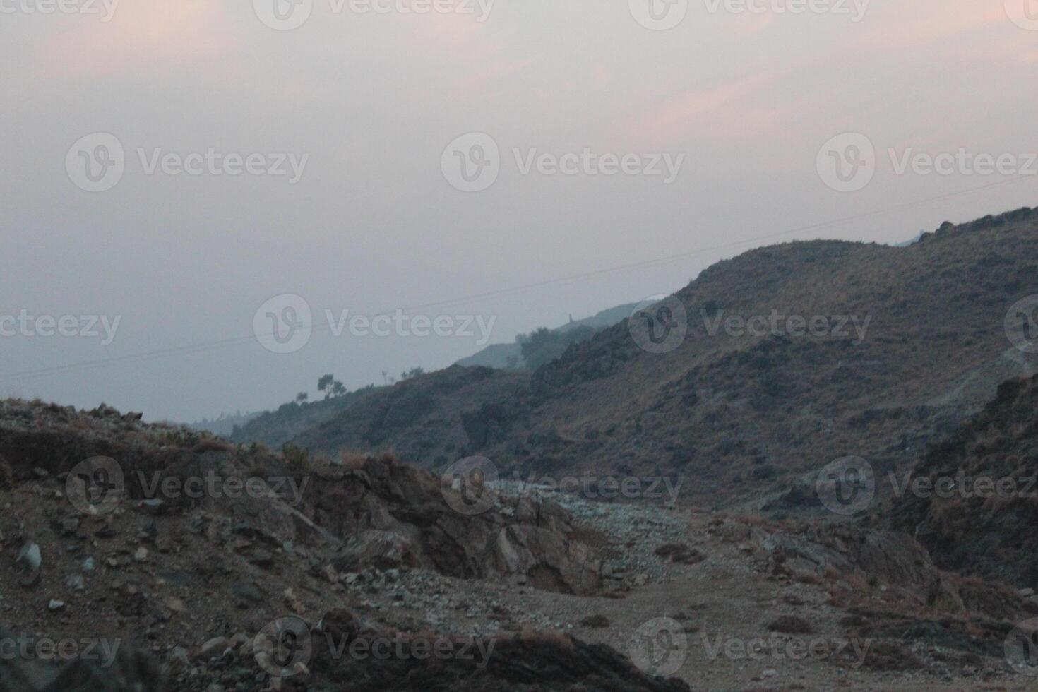 mountains view from above, green mountains.. photo