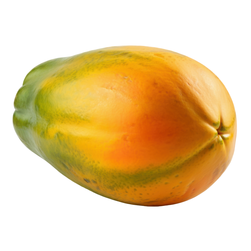 Whole ripe papaya with vibrant orange skin and smooth texture, ideal for showcasing health-conscious eating and tropical fruit beauty png