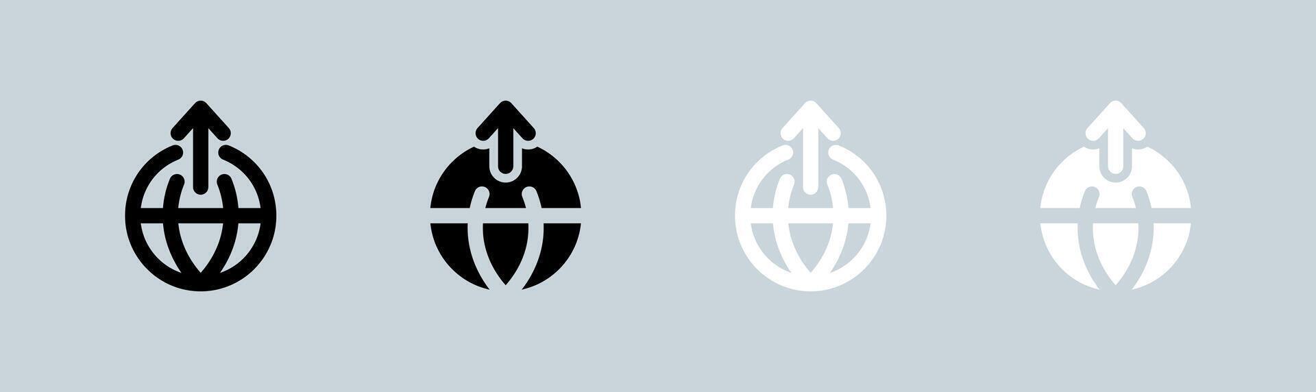 Four different types of arrows are shown in different colors vector
