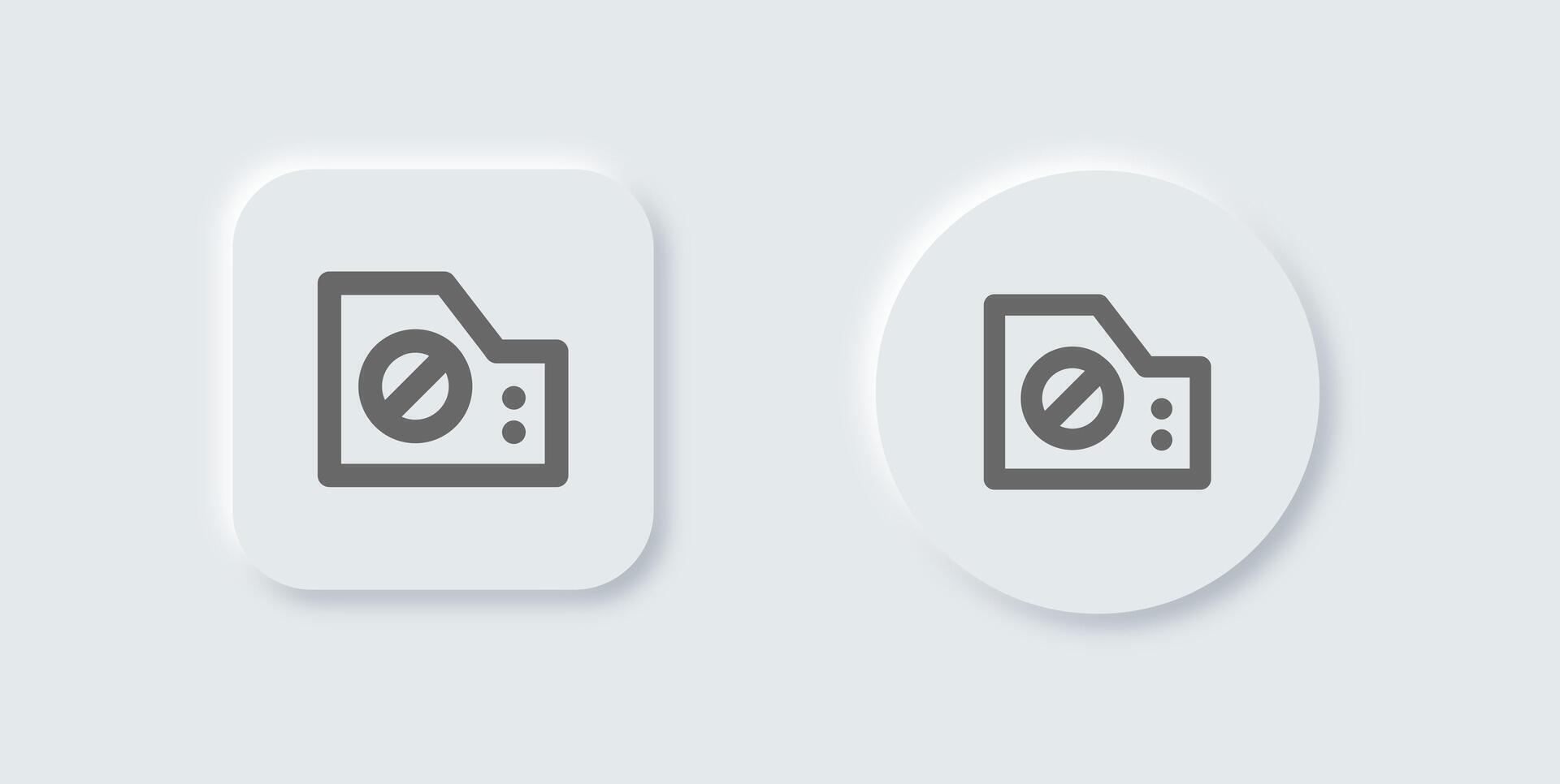 Two icons of a file folder and a folder icon vector