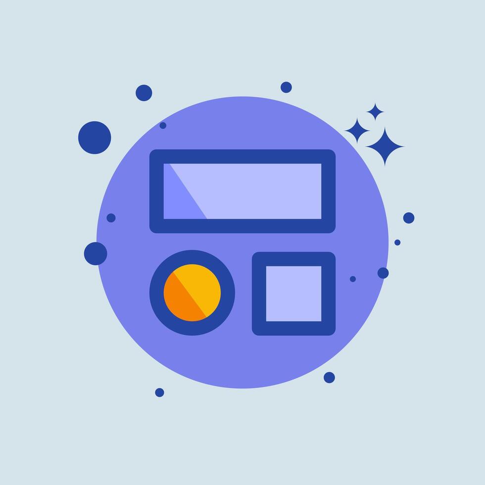 Grid flat illustration. Application signs illustration. vector