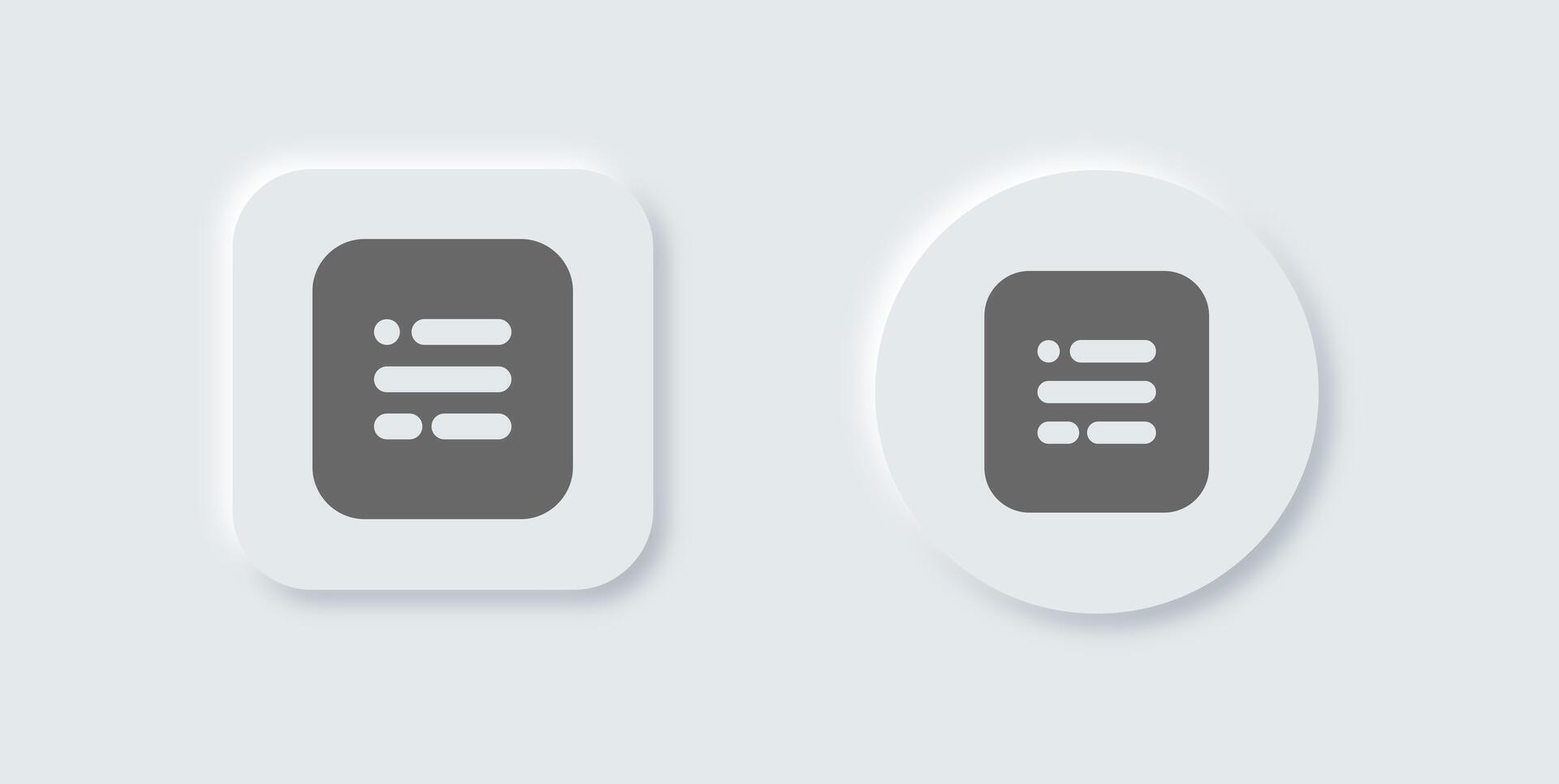 Two white buttons with the same shape and size vector