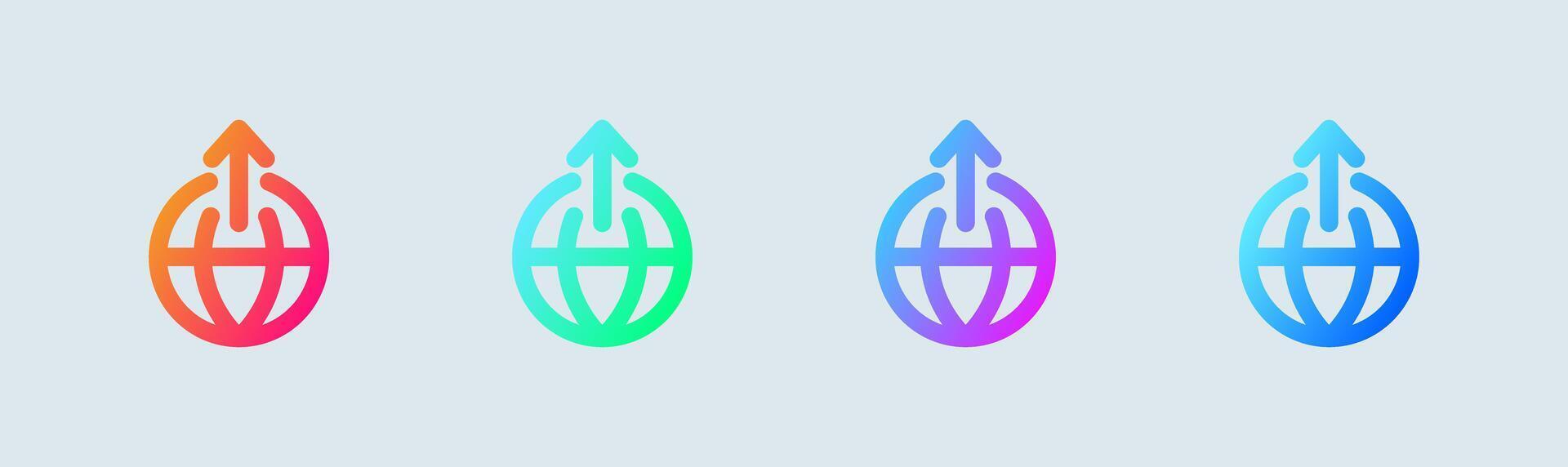 Four colorful boats with different shapes on them vector