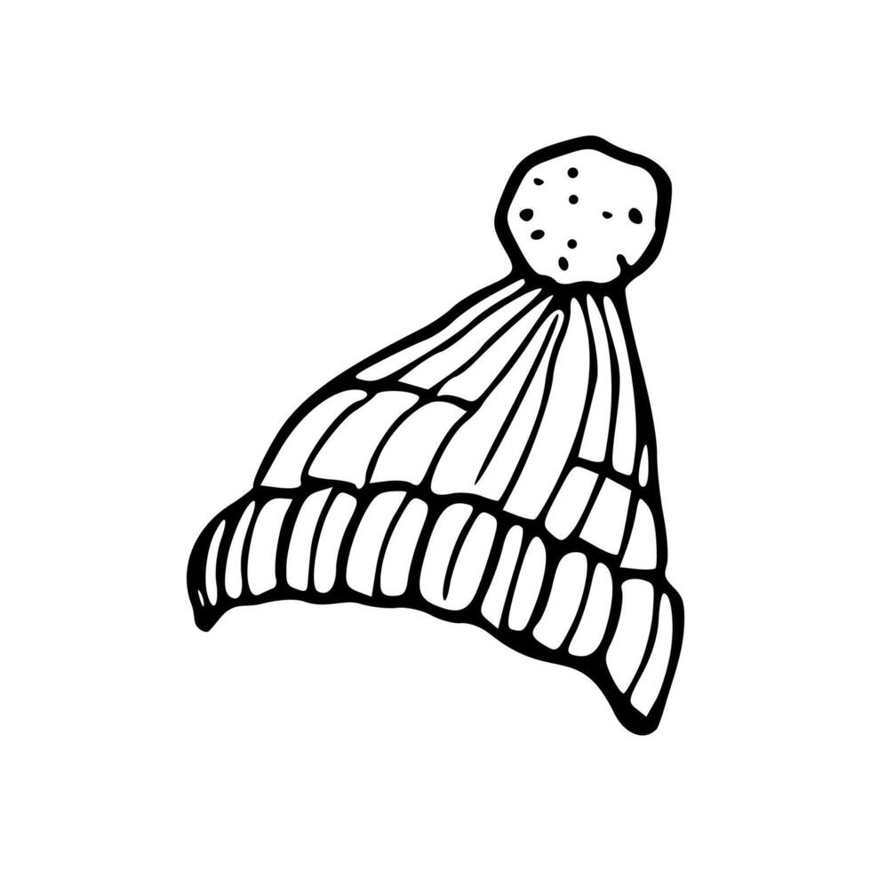 Winter hat illustration vector