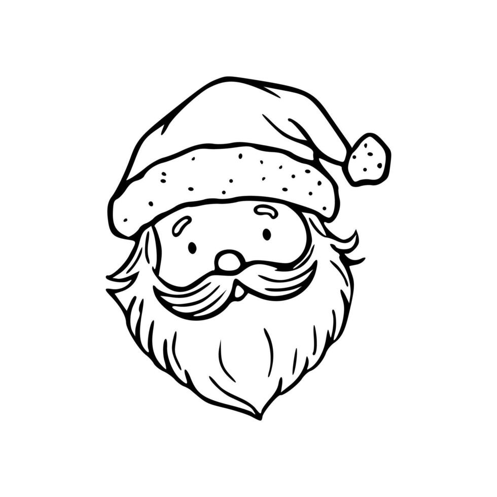 Santa claus coloring pages vector