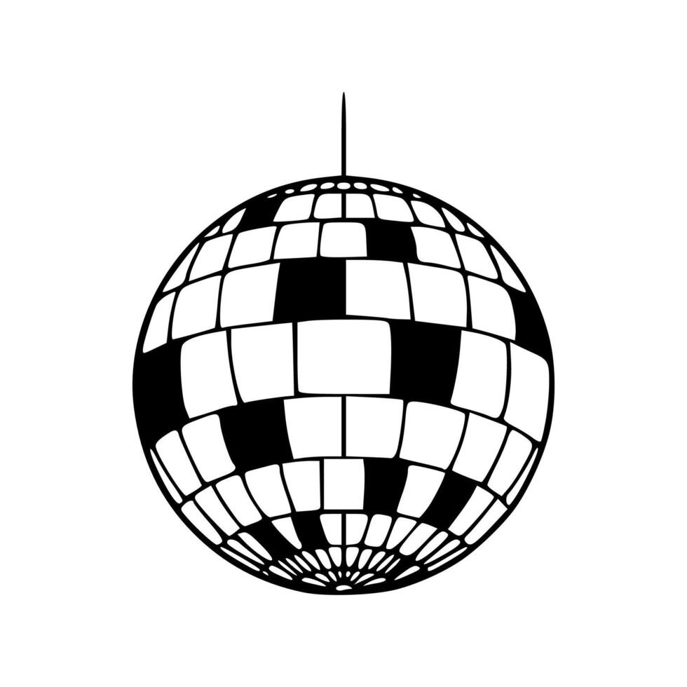 Disco ball illustration vector