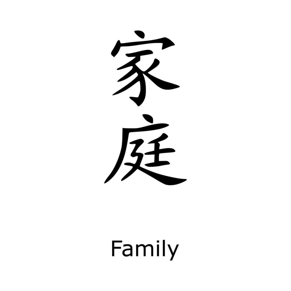 Family - chinese character for family vector