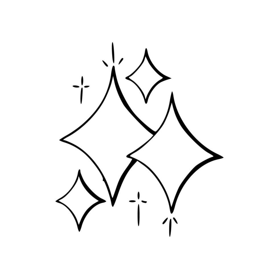 A black and white drawing of a star with a cross vector