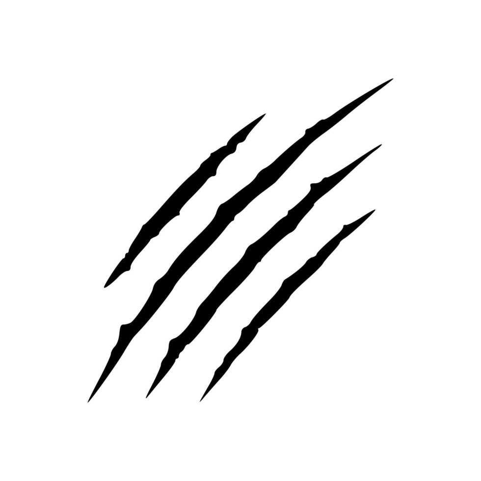 A black and white illustration of claws vector