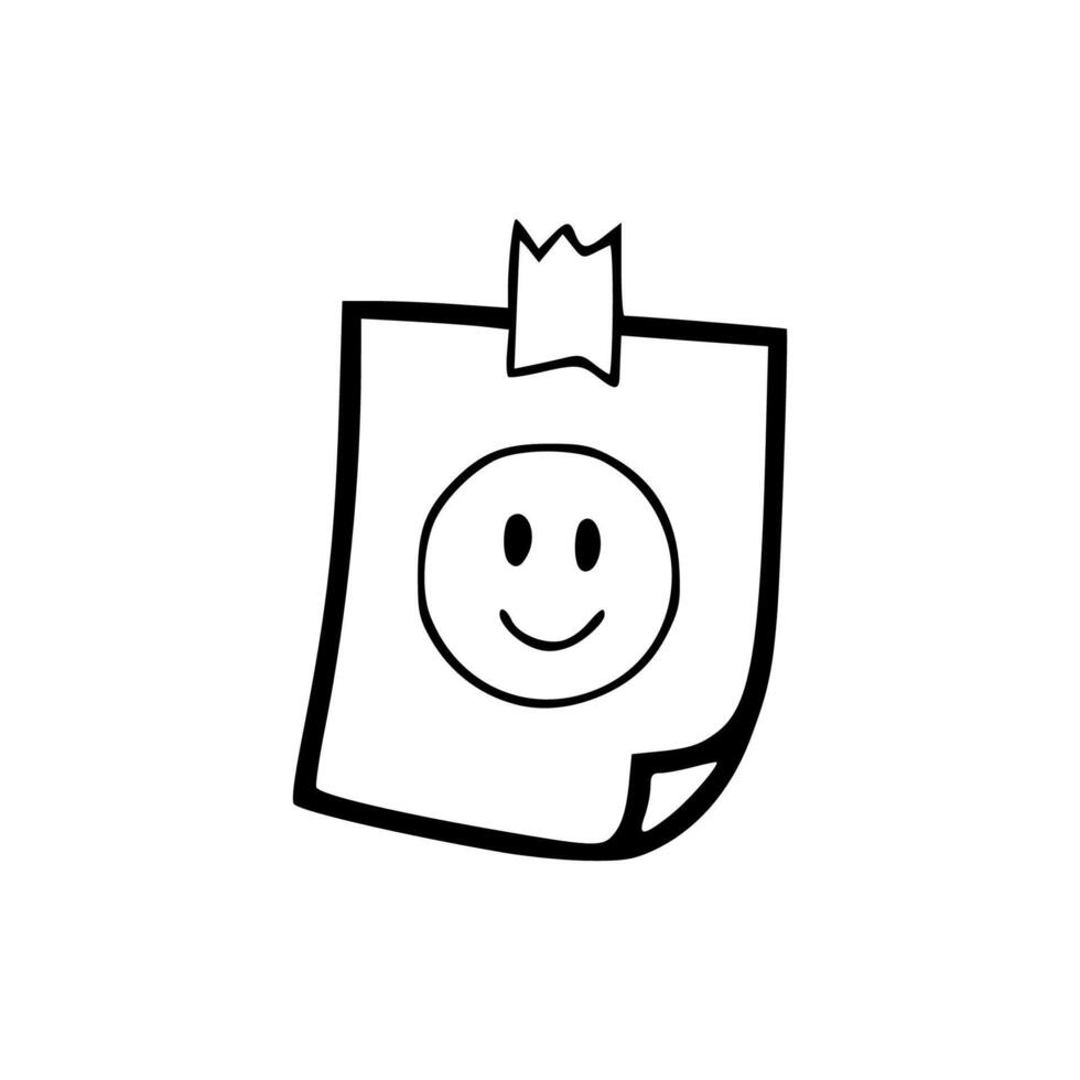 A smiley face on a piece of paper vector