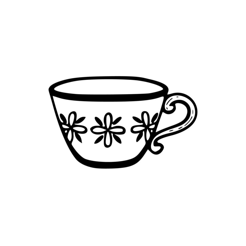 Tea cup icon illustration vector