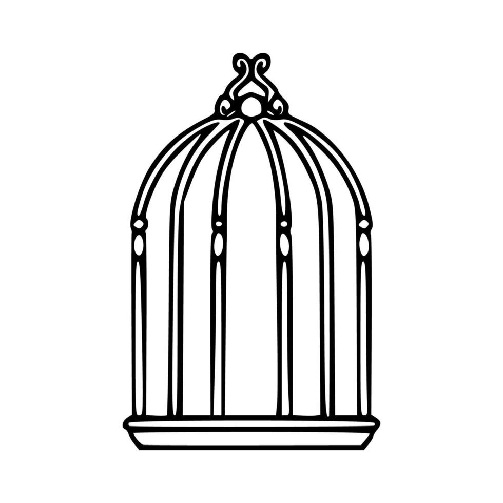 Bird cage icon illustration vector