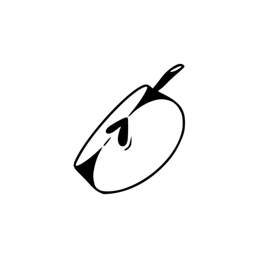 A black and white drawing of a spoon vector