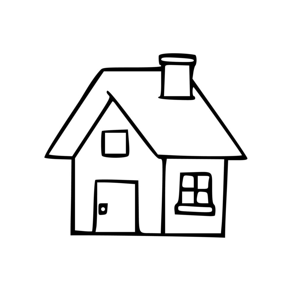 A house with a chimney and a chimney cap vector