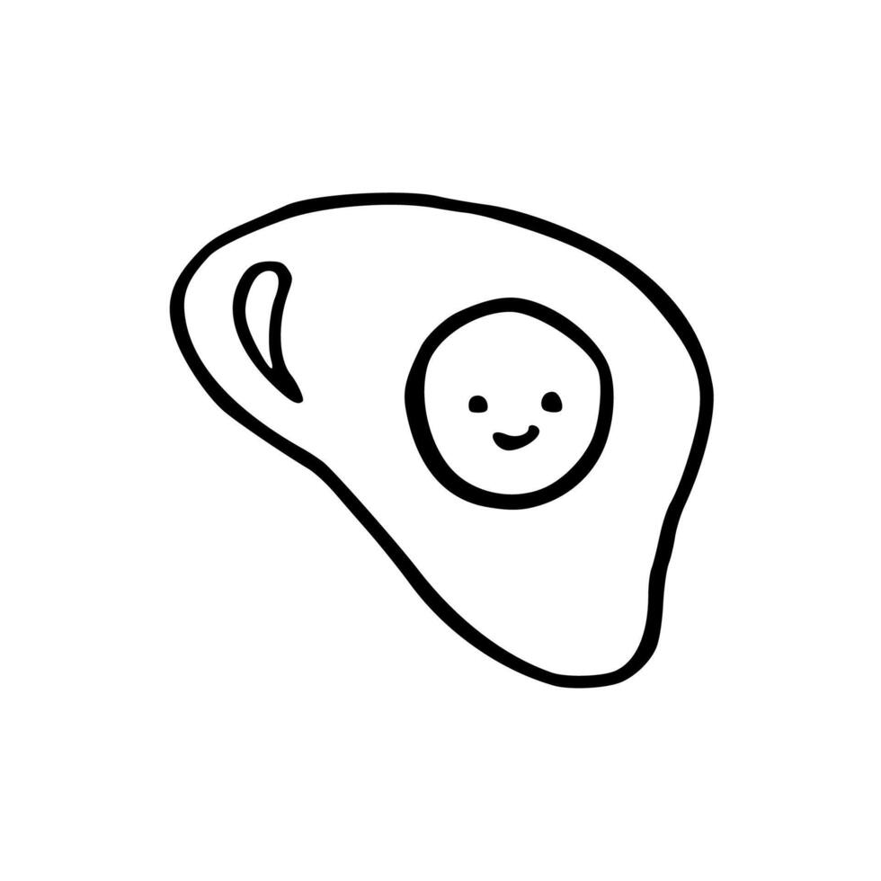 An illustration of an egg with a smile vector