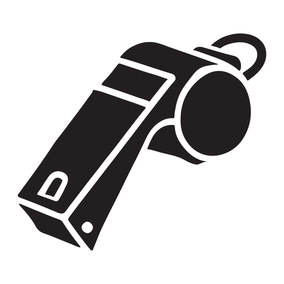 Simple Black Silhouette Whistle Illustration vector