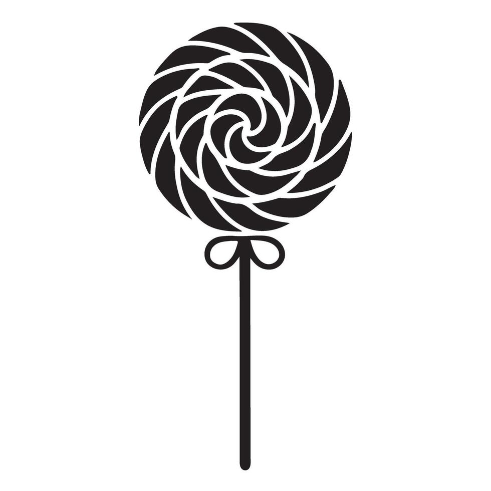 Lollipop Silhouette Illustration Design vector