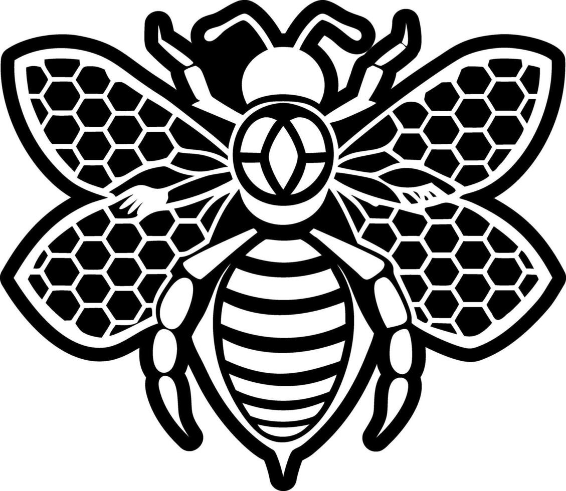 A glyph style icon of bee honeycomb symbol vector