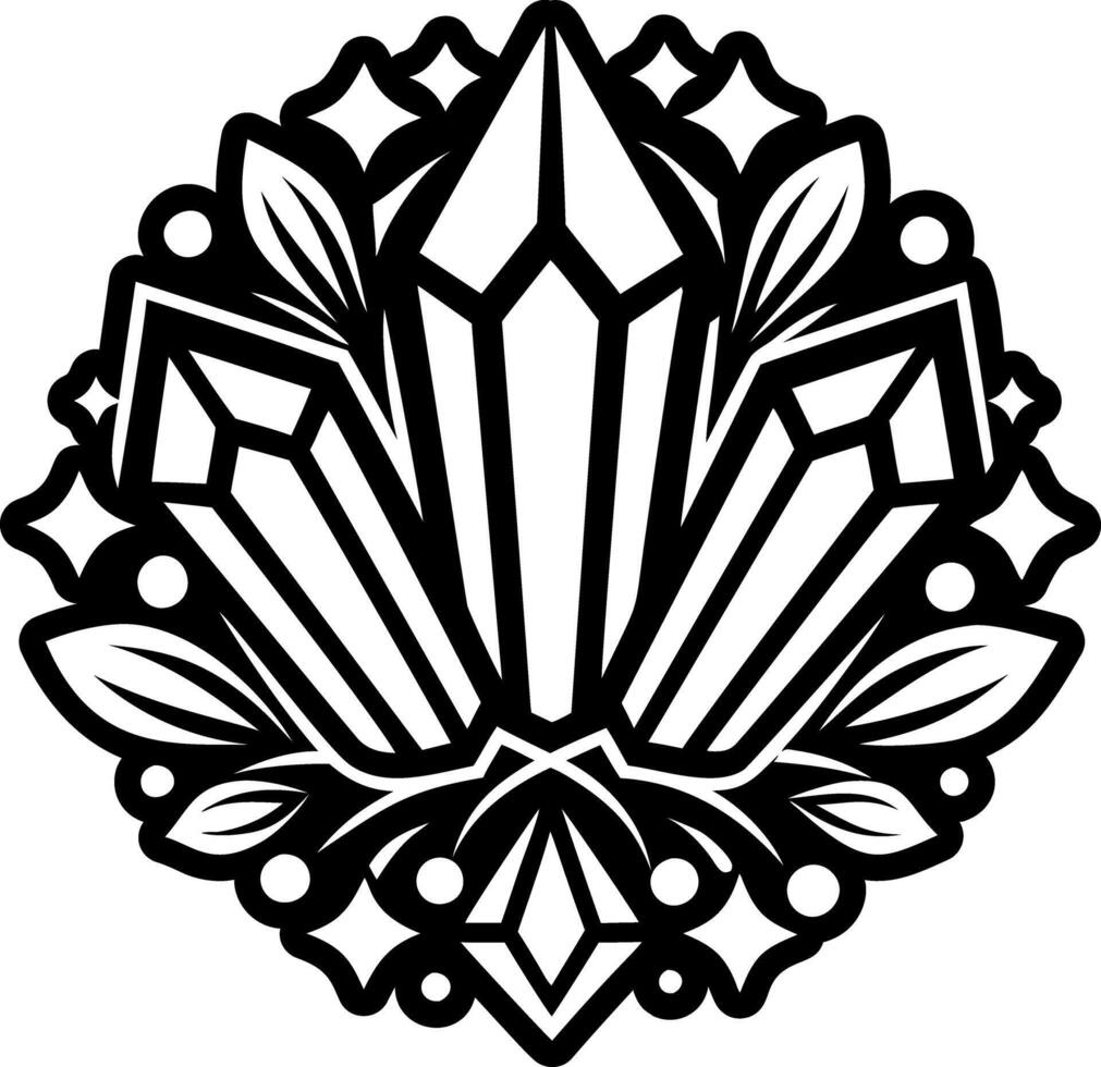 Crystals icon in glyph style vector