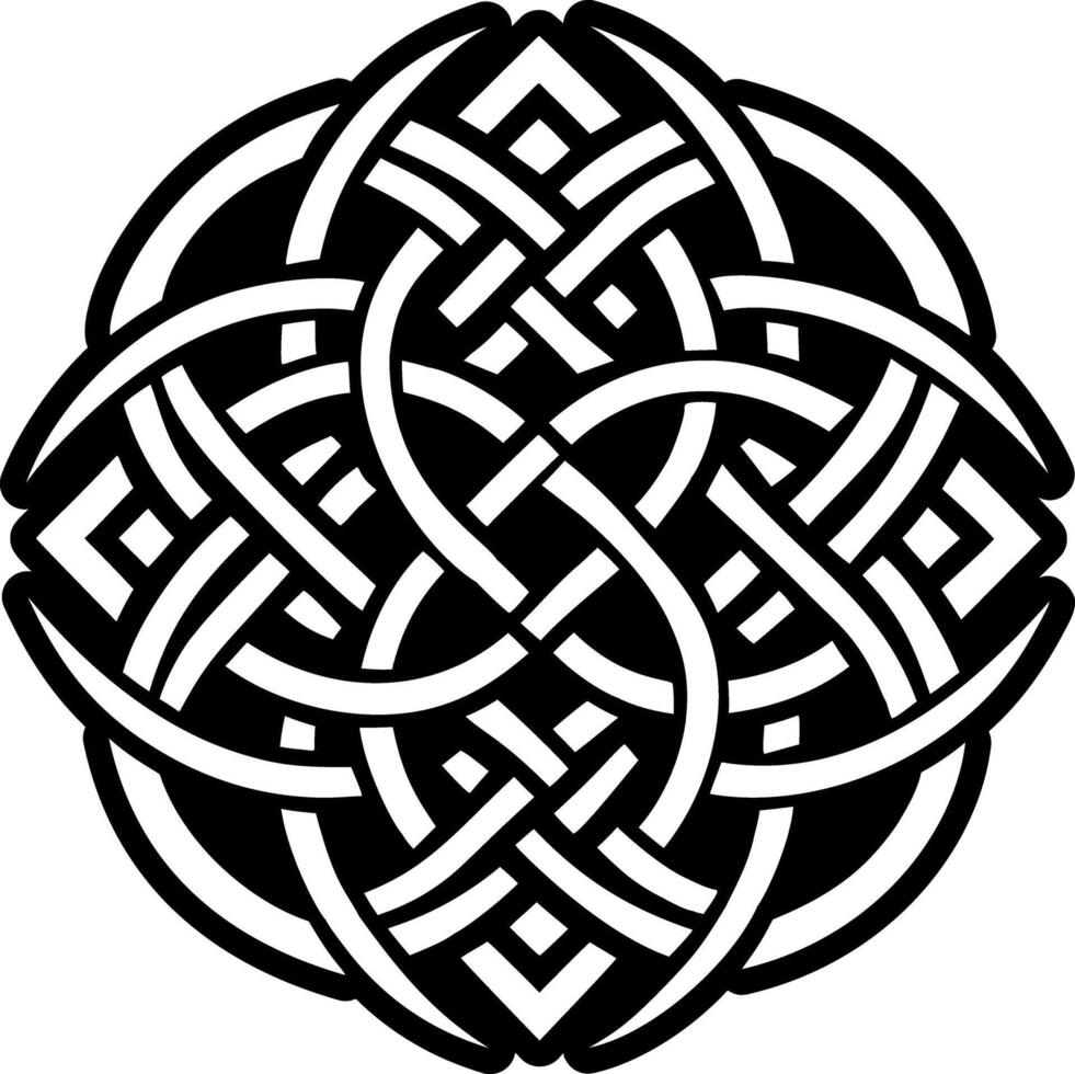 Celtic knotwork icon in filled style vector