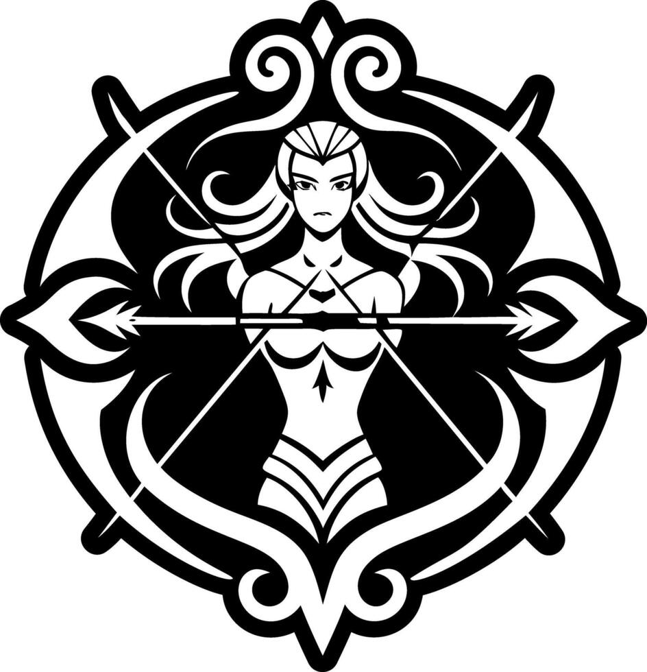 A solid style icon of bow tattoo vector