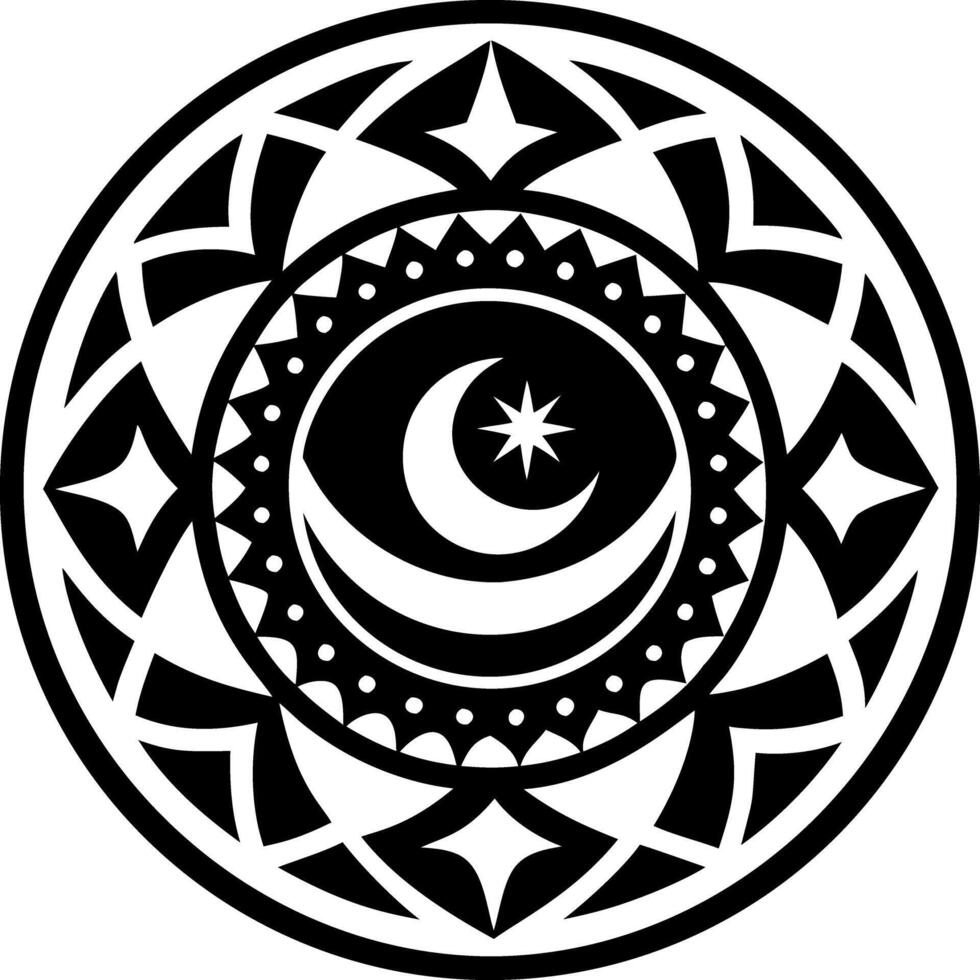 Crescent moon icon in filled style vector