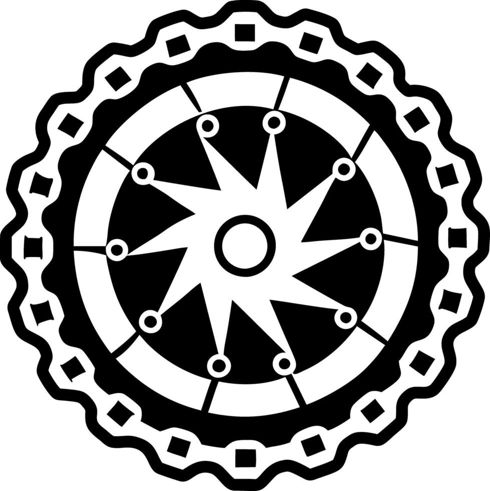 A filled style icon of chain symbol vector