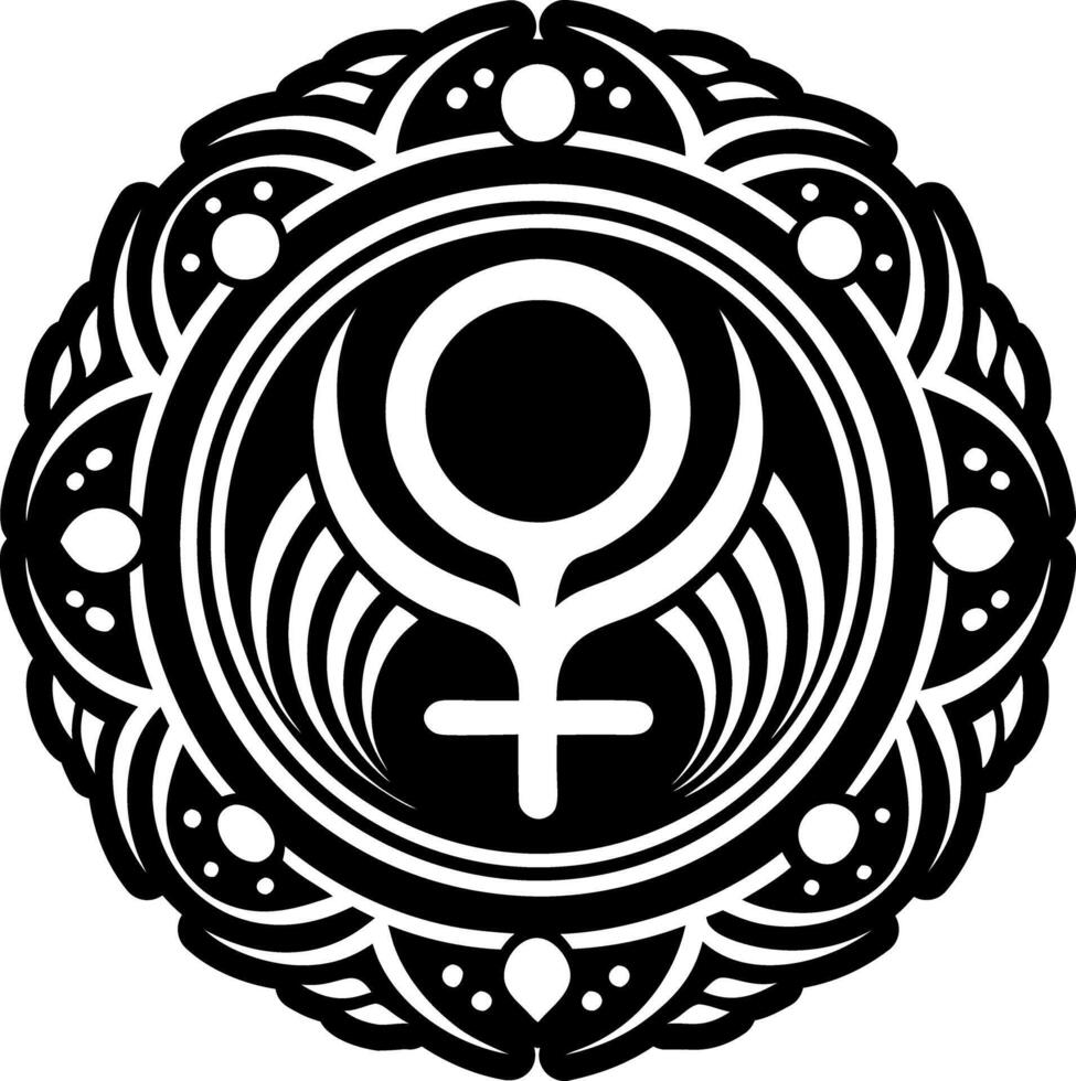 Glyph style icon of venus symbol vector