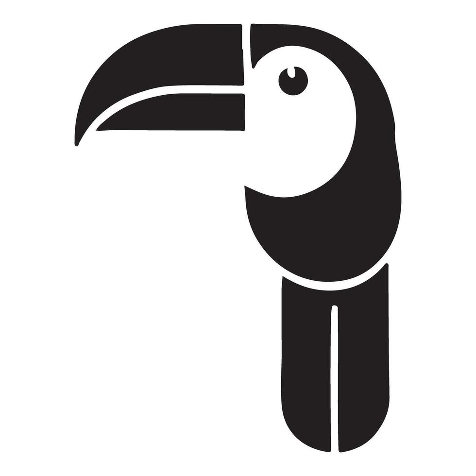 Striking Toucan Bird Silhouette Art vector