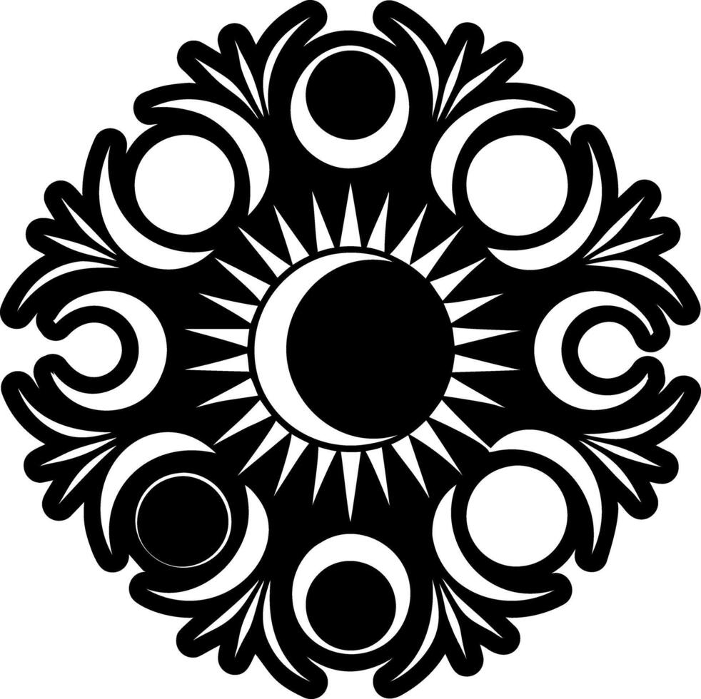 A filled style icon of moon phases symbol vector