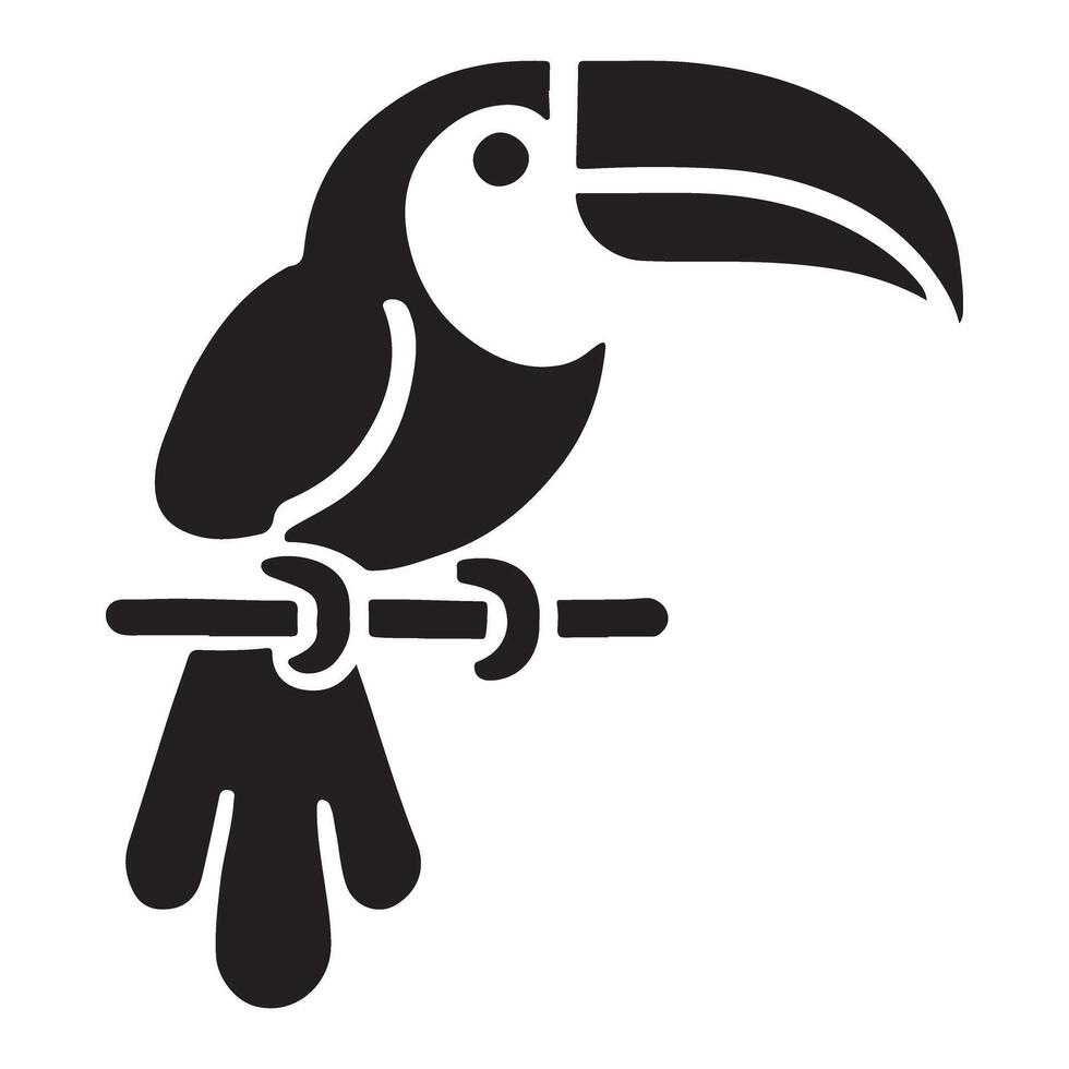 Toucan Bird Silhouette Illustration design vector