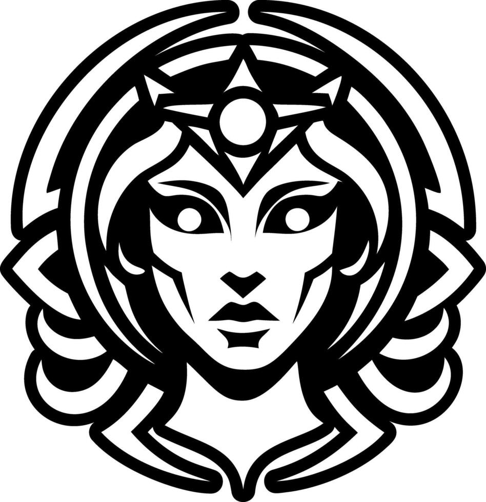 A glyph style icon of abstract female symbol vector
